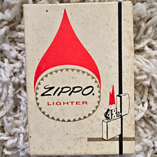 Vintage 1970s Trout Fishing Sportsman Chrome Zippo Lighter With Box NOT WORKING picture