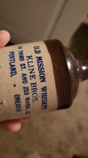Small Old Mission Whiskey Jug Kline Bros Portland Oregon Two Tone picture