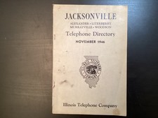 1946 Jacksonville, IL Illinois Telephone Co Directory Murrayville, Woodson, + 2 picture