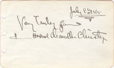 Howard Chandler Christy Signed 3x5 Autograph Page VTG Un Cut Collier's Artist  picture