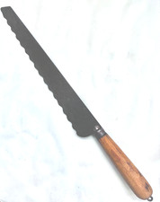 Antique Meriden Cutlery Co Bread Knife Carbon Steel Wood Handle Connecticut 1855 picture