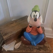 Vintage Treasure Craft Disney Goofy Ceramic Cookie Jar Amazing Color 🎨 picture