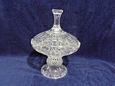 Vintage Godinger Glass Compote or Candy Dish 24% Lead Crystal w/Lid 11