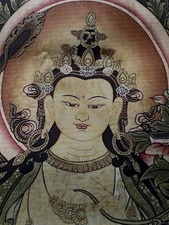 Tibetan Handmade Painted On Silk Not Antique. picture