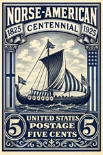 Norse-American Centennial 1825-1925 Poster 🌟 16x24” Premium Matte 200gsm picture