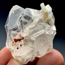 148 CT Terminated Natural Garnet Combine with Apatite Crystal with Mica on Quart picture