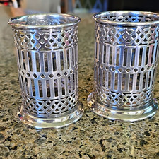 Apollo EPNS Silver Plate Pr Bernard Rice's Sons Inc Condiment Holders 6151/6152 picture