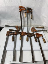 Vintage Jorgensen Cast Iron Bar Clamps Lot 9x Cabinet Woodworking 3700 Series picture