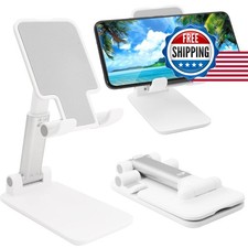 Cell Phone Stand Angle & Height Adjustable Phone Holder - White picture