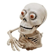 6 Inch Skeleton Cast Iron Mechanical Coin Bank picture