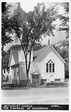 UPICK Postcard Methodist Church The Fishbowl of Siren Wisconsin Unposted RPPC picture