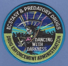 DEA DRUG ENFORCEMENT ADMINISTRATION ECSTACY & PREDATORY DRUGS INTELLIGENCE PATCH picture