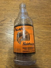 WEST NEWTON,PA FRANK'S BEVERAGES SCARCE EARLY ORANGE & BLACK ACL SODA BOTTLE picture