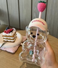 2026 Starbucks Bearista Bear Cup Tumblers Strawberry Baseball Cap 591ML | USA picture