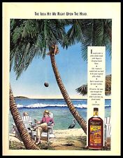 1992 Myers Rum Vintage PRINT AD Original Dark Caribbean Art Coconut picture