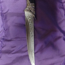 Ornate Steel Dirk Dagger with Eagle Motif Metal Wood Handle Decorative Blade picture