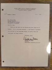 RARE 1959 Wernher von Braun Hand-Signed Letter - Army Ballistic Missile Agency picture