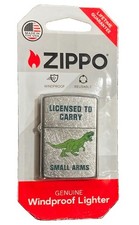 Zippo Windproof Lighter Licensed To Carry Small Arms Dinosaur Animal Theme picture