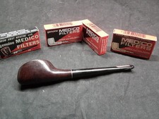 ✔️ VINTAGE NOS MEDICO JET STREAM PIPE NOT SMOKED W/41 FILTERS ORIGINAL LABELS -3 picture