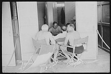 Photo:Miami Beach Florida 1939 Men on Patio June in January FSA Photo picture