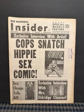 1969 Jan 26 The National Insider Newspaper, Cops Snatch Hippie Sex Comic (VRN10L picture