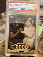 2011 -TAYLOR SWIFT/KANYE WEST- PSA 9 Topps American Pie MTV VMA Music Card picture