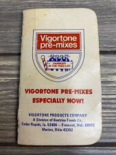 Vintage Advertising Pocket Notebook Pad Vigortone Products Company Pre-Mixes A2 picture