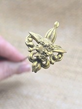Antique Pressed Brass Art Nouveau Hat Pin 7.2