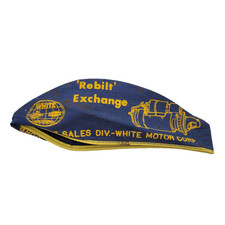 White Motor Diamond REO Freight Gas Station Oil Attendants Hat Cap RARE Vintage picture