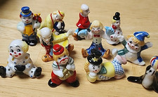 Vtg Miniature Bone China Porcelain Bug House Collection Clown Hobo Lot 11 figure picture