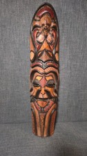 Vtg Tribal Wood Carving Lot 5pc - 30
