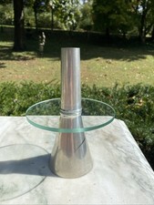 Vintage Pewter / Glass Candlestick Designed By Erik Magnussen For Royal Selangor picture