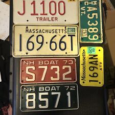 on sale old license plates lot(6) ,trailer , atv,boat, motorcycle Nice Group picture