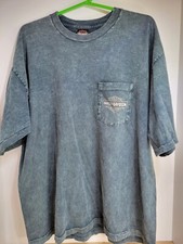 Harley Davidson Motorcycles Casper Wyoming Vintage Shirt Front Pocket XL picture