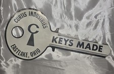 Vintage Curtis Industries Keys Made Here Sign Eastlake Ohio picture