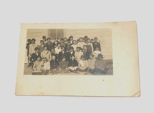 Antique Class Photograph RPPC Postcard 1910 Young Children Early Americana picture