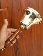 Large & Heavy Solid Brass Hand Bell School Bell Call Service Bell Christmas Bell picture