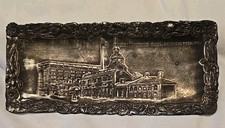 Vtg Independence Hall Philadelphia PA Commemorative Metal Ashtray/Trinket Tray picture