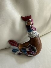 Vintage Treasure Craft Brown Ceramic Rooster T.C. USA  7” Farm/country Decor picture