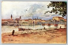 Postcard Fritz Lach Signed - Danube? picture