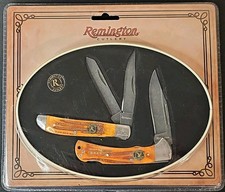 Remington 15683 American Classic Limited Edition 2 Knife Set Bone Handle W/ Tin picture