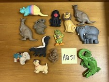 Lot Of Clay Critters Magnets Dogs Elephant Kangaroo Alligator picture