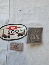 Vintage Soo Line Railroad Belt Buckle Money Clip Patch picture