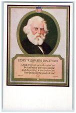 Henry Wadsworth Longfellow Walk Over Shoes Advertising Brockton MA Postcard picture