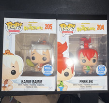 Funko POP The Flintstones Pebbles #204 & Bamm-Bamm #205 Boxed Vinyl 2-Pack picture