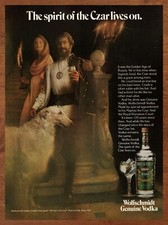 1979 Wolfschmidt Vodka Vintage Print Ad/Poster 70s Czar Man Cave Bar Pop Art  picture