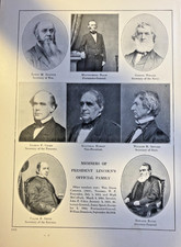 1912 Illustration Abraham Lincoln's Cabinet in Civil War Seward Stanton Blair picture