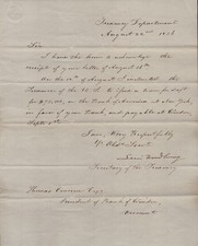 LEVI WOODBURY - MANUSCRIPT LETTER SIGNED 08/22/1836 picture
