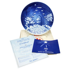 B&G Bing & Grondahl - Christmas Plate 1986 Silent Night Holy Night w/Box & COA B picture