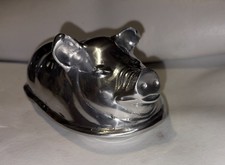 RARE  Arthur Court Pig Butter Dish with Lid Cover  in Aluminum Farmhouse Kitchen picture